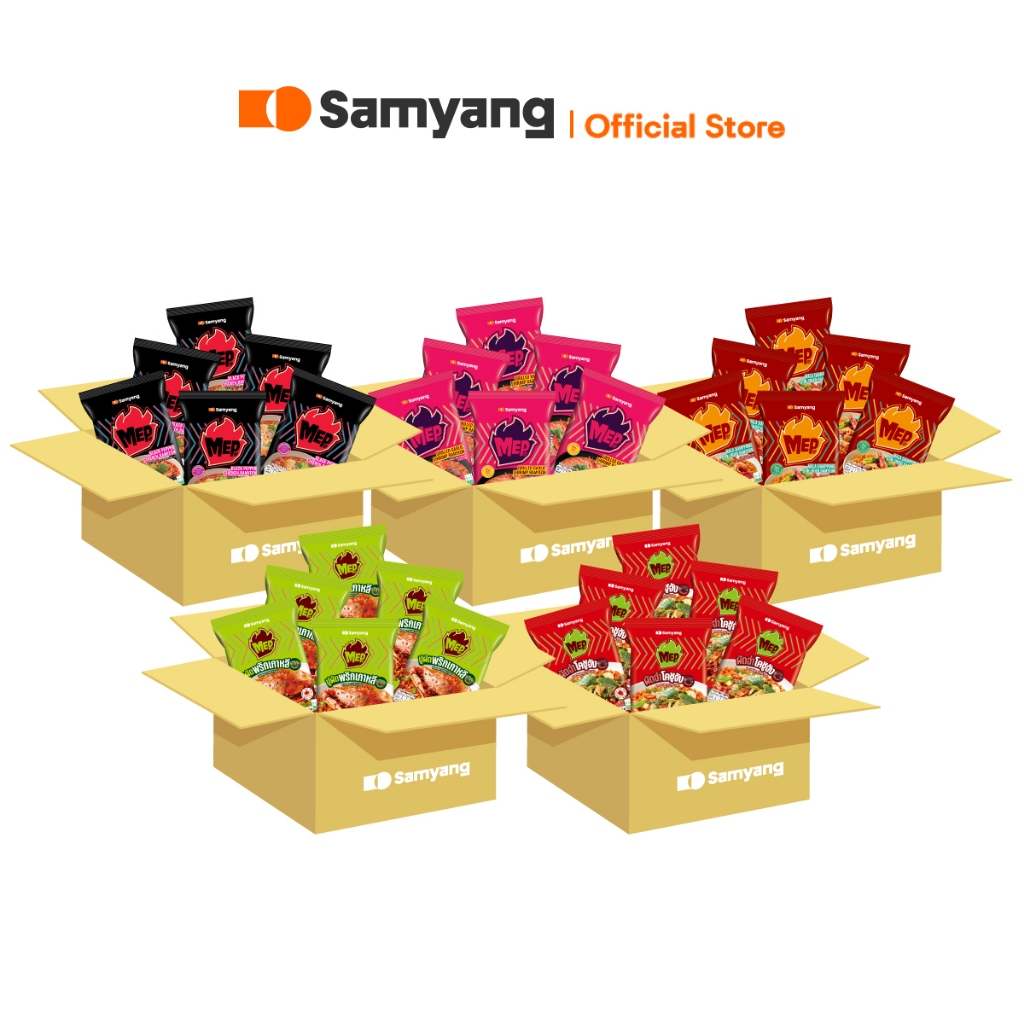 [ยกลัง 32 ซอง] Samyang MEP Ramyeon | ซัมยัง ​เม็บ บะหมี่เกาหลีกึ่งสำเร็จรูปยกลังซองเดี่ยว (80g.x32) เลือกรสชาติ