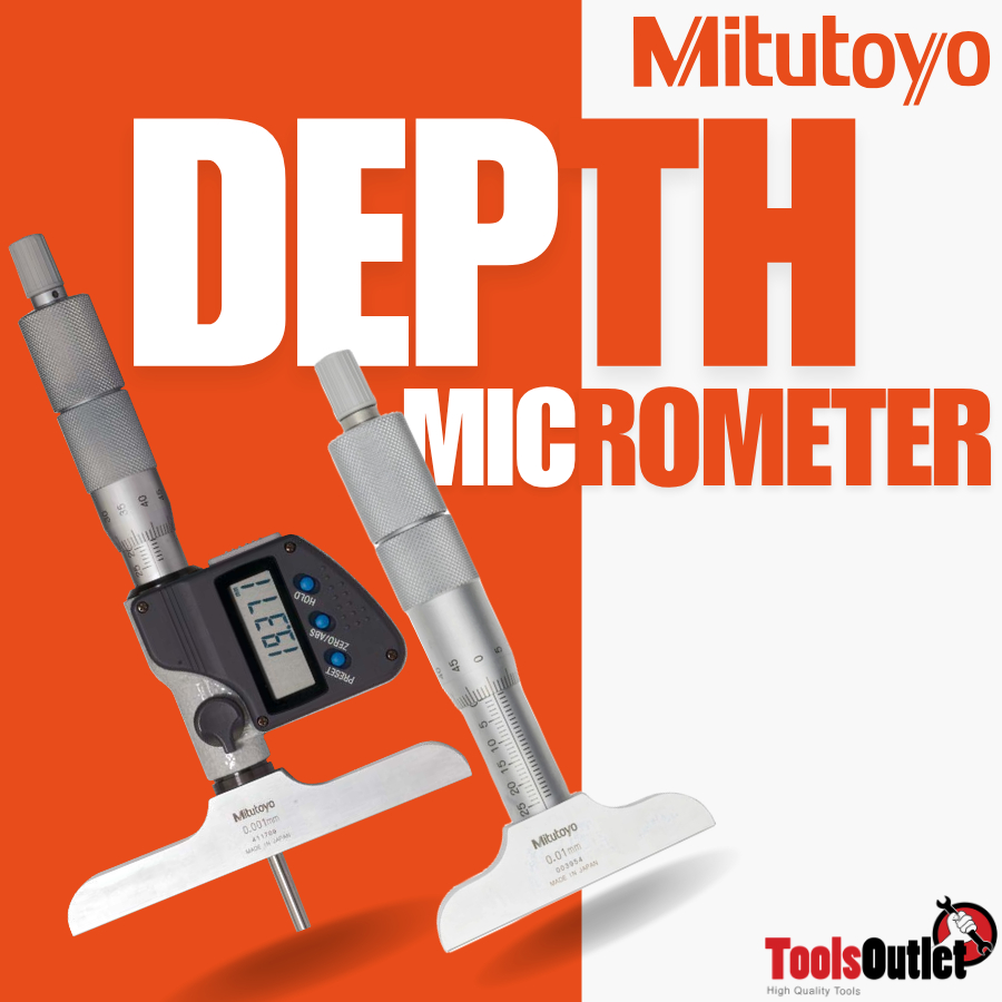 Mitutoyo ไมโครมิเตอร์วัดลึก (0.01X0-25mm) รุ่น 129-154