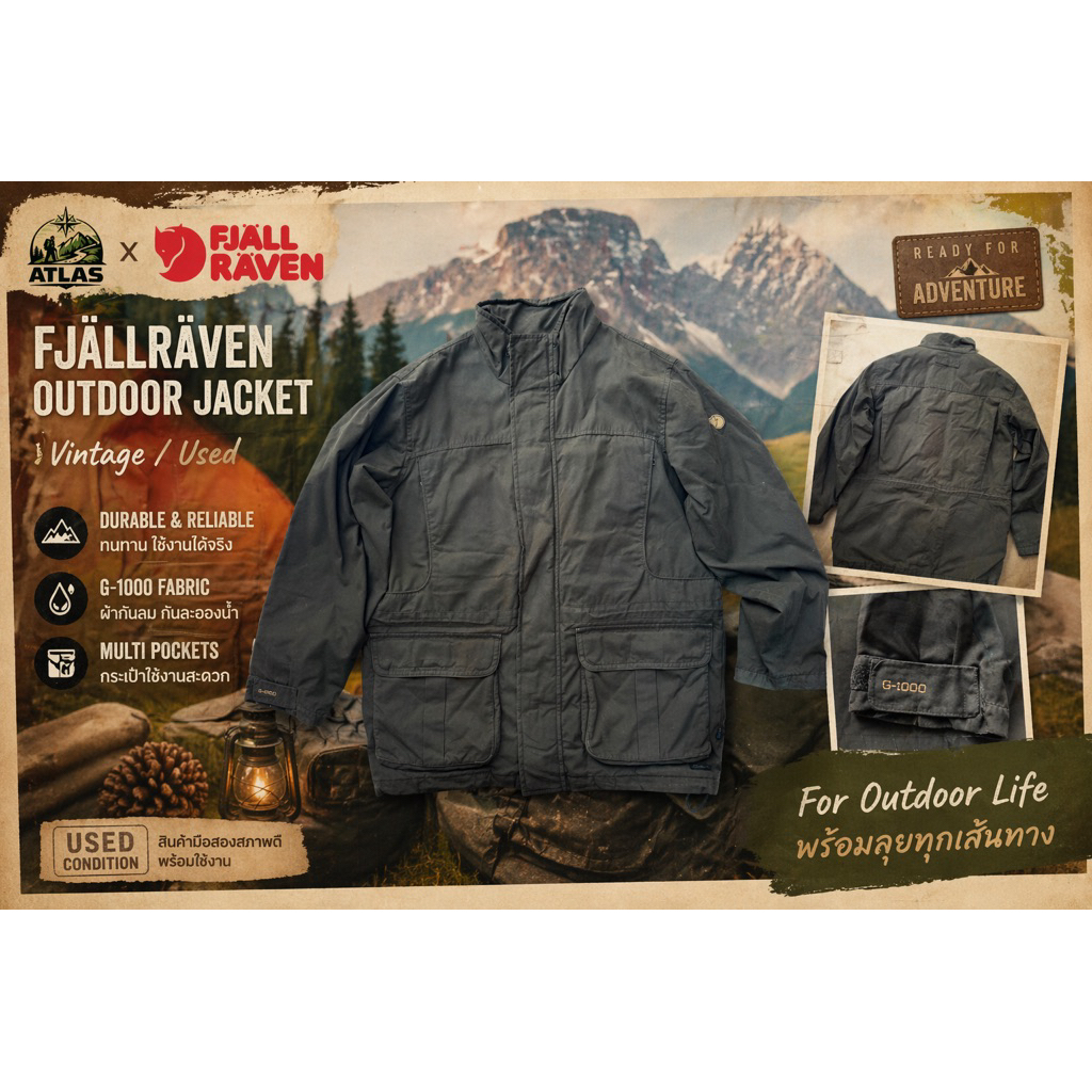 Fjallraven Raven Jacket มือสอง🧥 🇸🇪