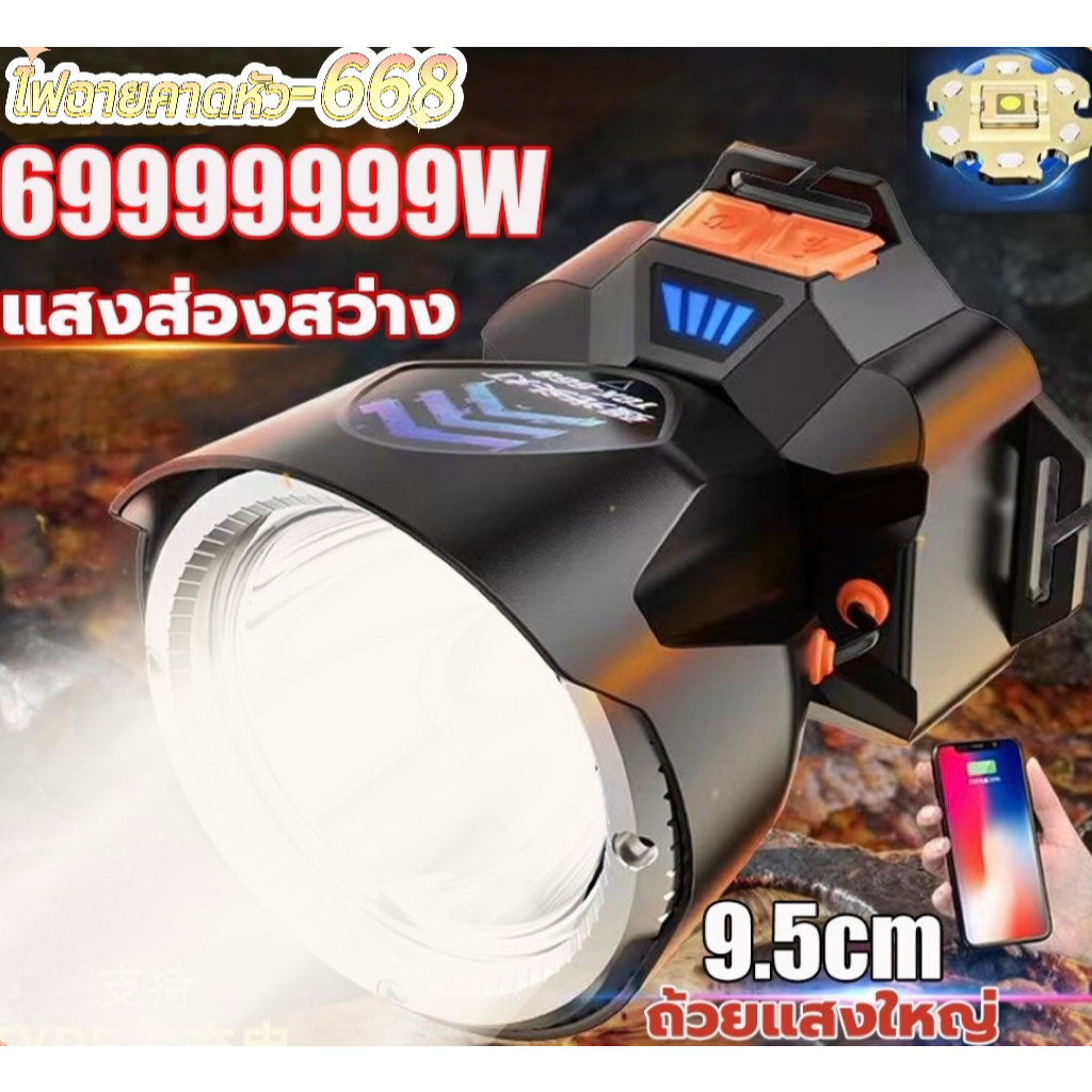 LEEROUT รุ่น 20 ไฟฉายคาดหัว แท้ led แรงสูง ส่องแสงระยะ ไฟคาดหัว ไฟฉายแรงสูง 3600mAh