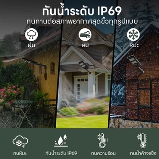 Ofeel ซื้อ 1 แถม 1 ไฟโซล่าเซลล์ 7,000,000W ไฟถนนโซล่าเซลล์ IP69 กันน้ำแล สว่างขึ้นโดยอัตโนมัตตอนกลางคืน【รับประกัน 30ปี】