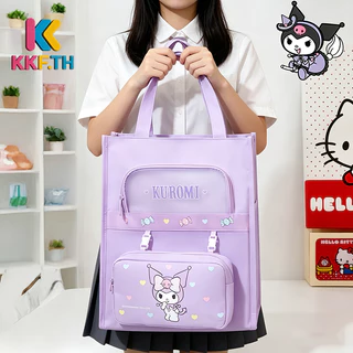 Kuromi กระเป๋าเรียนพิเศษคุโรมิ มีชั้นเก็บหลายชั้น ผ้าหนา ความจุใหญ่ ใส่หนังสือได้เยอะมาก