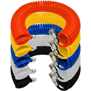 สายลม เติมลม ปั๊มลม พร้อมหัวต่อคอปเปอร์ PU HOSE ส้ม เหลือง น้ำเงิน ใส ดำ ขนาด 3/9/15เมตร