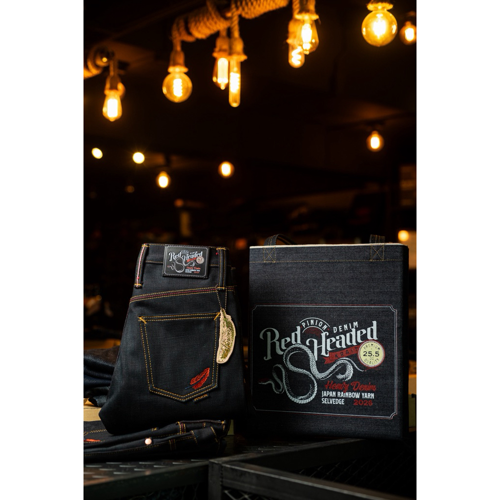 PINION DENIM  SNAKE งู Red Headed  งูแดง