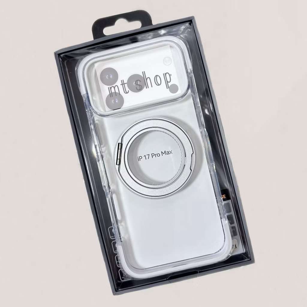 **Popphone**เคสแม่เหล็กตั้งได้หมุนได้ รองรับการชาร์จไร้สาย สำหรับรุ่น IP 17 pro max