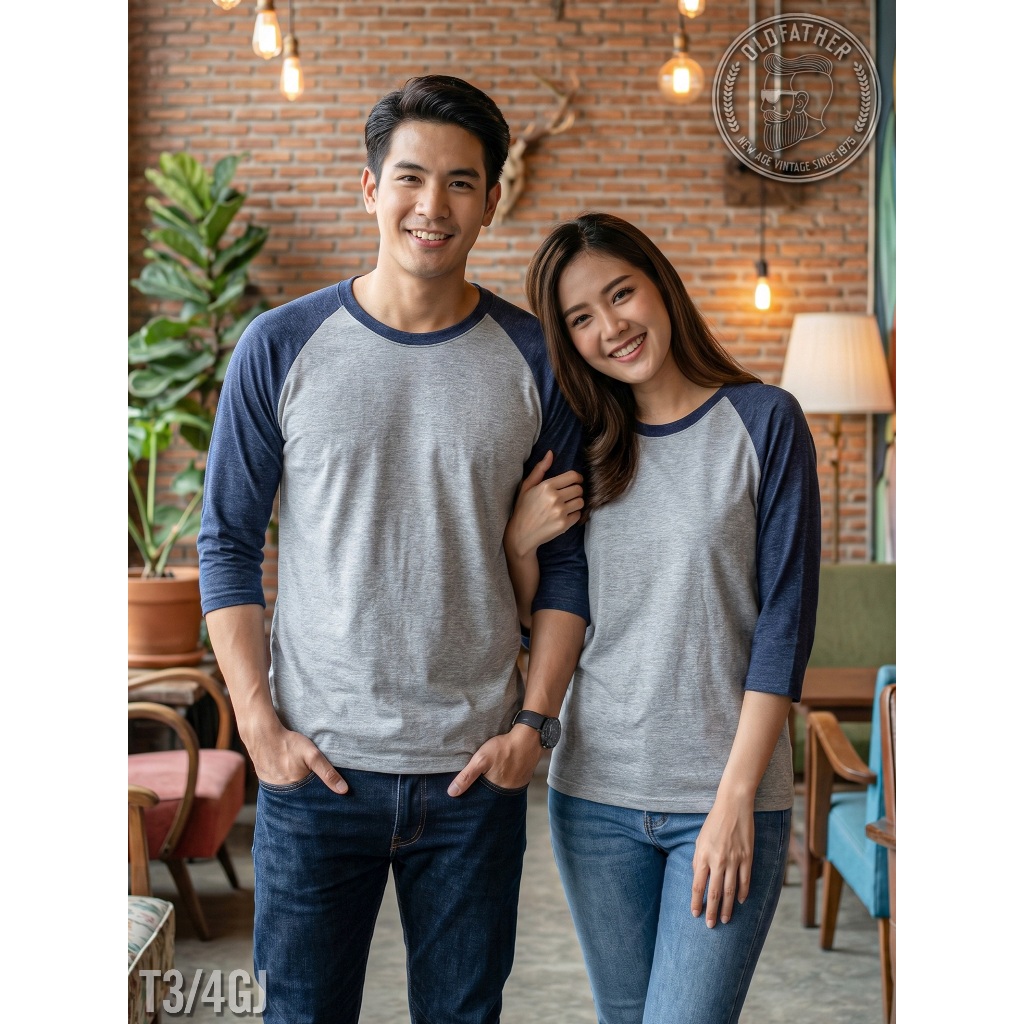 เสื้อแขนสามส่วนวินเทจ Vintage ( รหัสสินค้า T 8 )