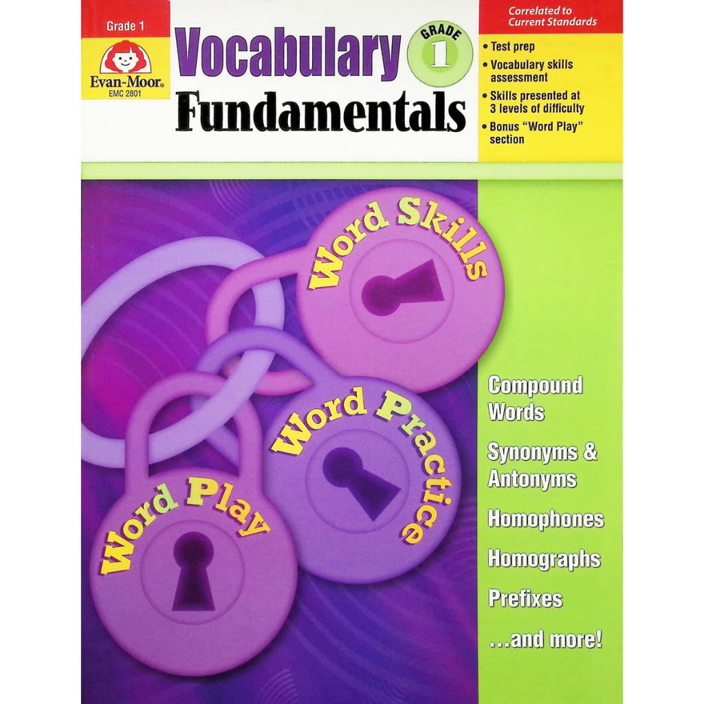 Evan-Moor Vocabulary Fundamentals G1 ได้รับลิขสิทธิ์แท้จาก Evan-Moor ใช้สอนจริง เห็นผลจริง พร้อมคำปร
