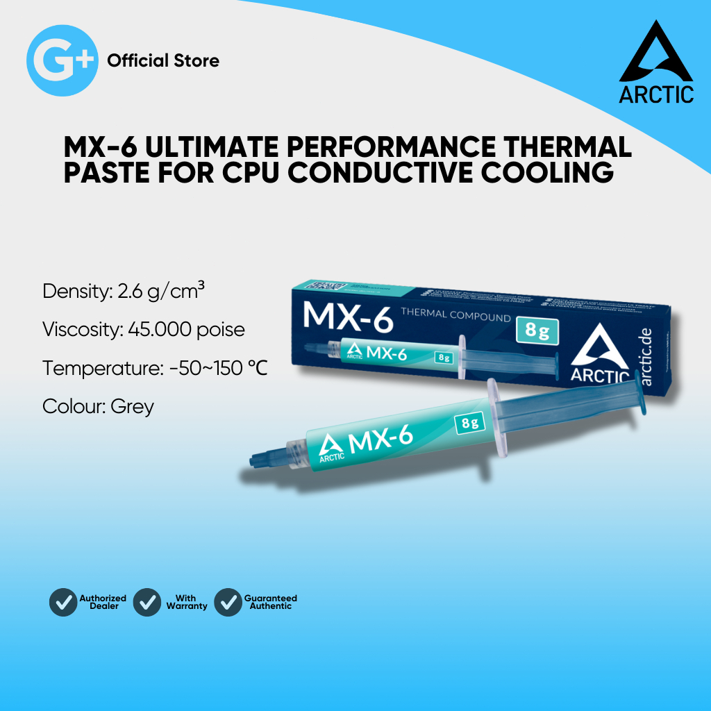 Arctic MX-6 ซิลิโคนนำความร้อน Ultimate Performance Thermal Paste for CPU Conductive Cooling ลดร้อนสู