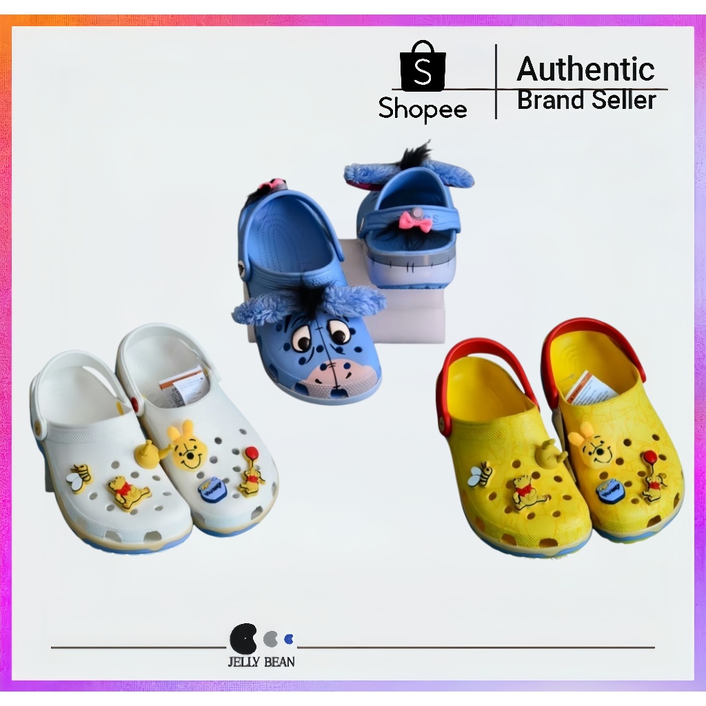 【ของแท้100%】Crocs WTP Eeyore รองเท้า รองเท้าแตะ กันลื่นและทนต่อการสึกหรอ สะดวกสบาย