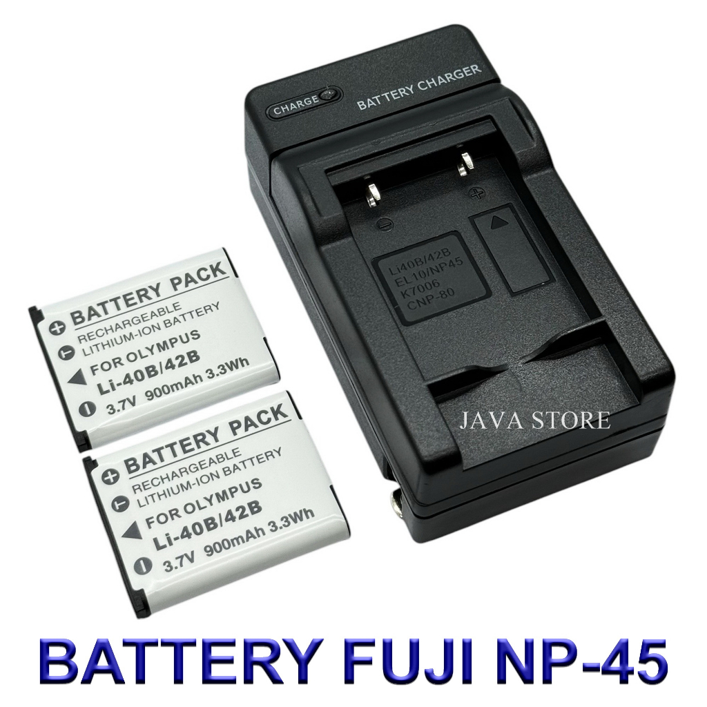 FNP45 / NP45 / NP-45 / NP-45A / NP-45S Battery And Charger For Fujifilm 20,J30,J40,XP10,XP20,XP30,JX