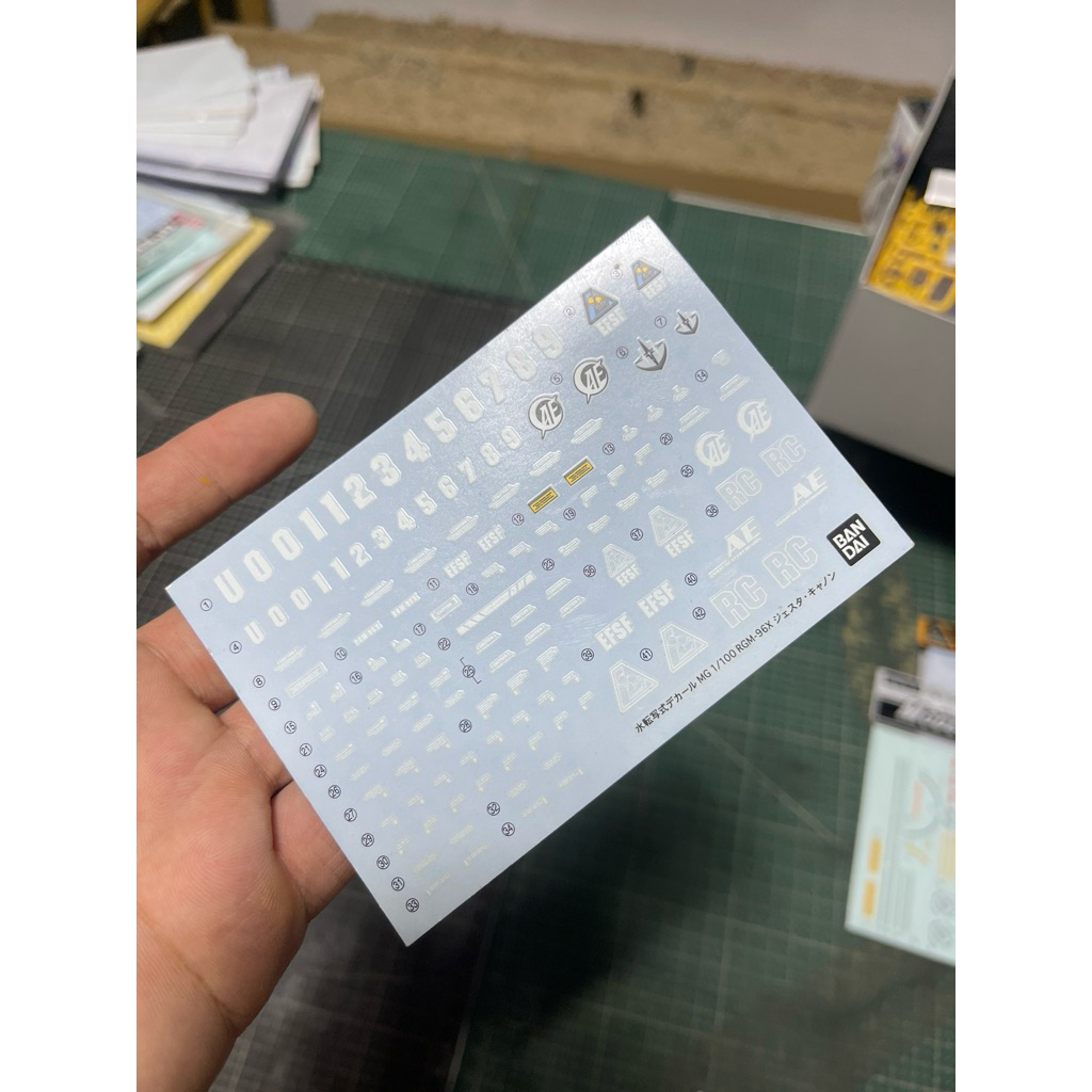 Water Decal Mg 1/100 RGM-96X Jesta Cannon ของแท้จากกล่อง