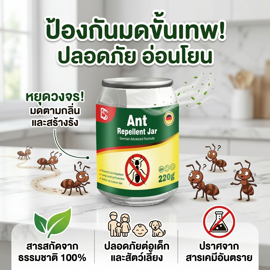 วางมุมห้อง มดหายทั้งบ้าน DX กระป๋องไล่มด ไล่มด ยากำจัดมด สูตรธรรมชาติ 220g