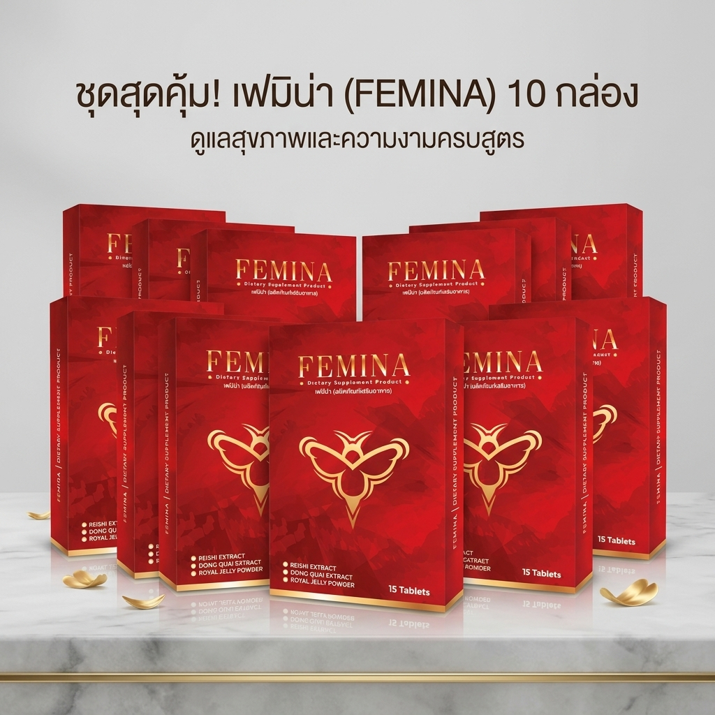 FEMINA อาหารเสริมผู้หญิง ดูแลภายในครบจบ