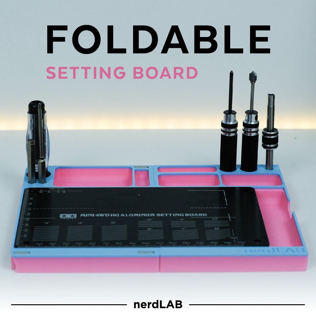Setting Board สำหรับ Mini4WD พับเป็นลิ้นชัก ใส่ในกล่องปิ่นโตได้