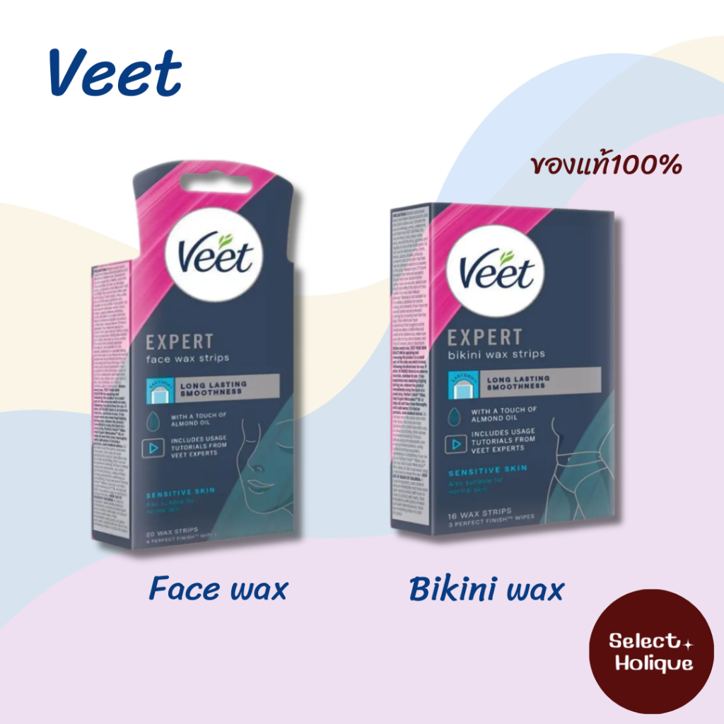 Veet Expert Face Wax Strips For Sensitive Skin 20 Strips/ Expert Cold Wax Strips Bikini 16 Pack