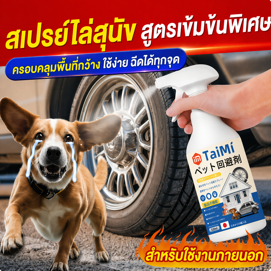 🐶🐱ฉีดปุ๊บ หมาแมวหนีทันที! สเปรย์ไล่หมาแมว 520ml กันฉี่ กันขับถ่าย ไม่เข้าใกล้ ไม่กลับมา ใช้ในบ้านและสวน