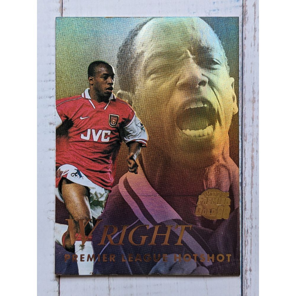 การ์ดฟุตบอล Soccer Card Ian Wright Hot Shots (H2) Merlin Premier Gold 1997-1998