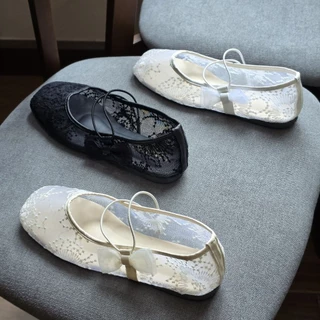 🌟 OHODOODEE 🌟 ร้องเท้า Lacy Ribbon Mary Jane (เลซี่ ริบบอน แมรี่ เจน) M563