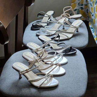 OHODOODEE รองเท้าส้นสูงรุ่น รุ่น: Crystal Glam Strappy Heels วับวาว M02