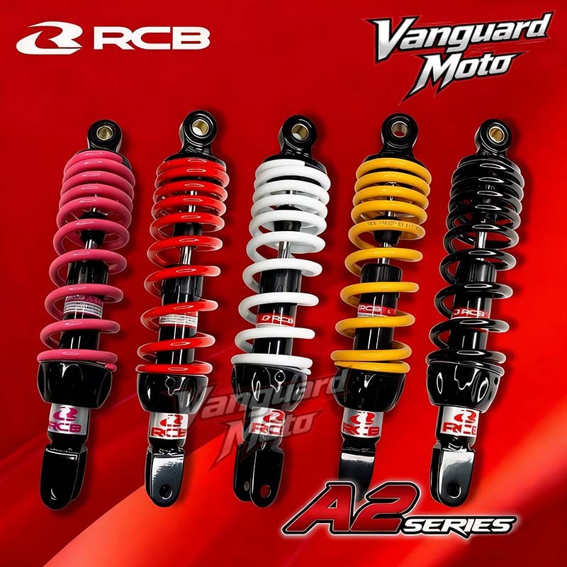 โช้คหลังแต่งสี RCB A2 Series 295mm/305mm หลายสี คุณภาพดี ใส่ Honda Wave, Yamaha NMAX ทุกรุ่น