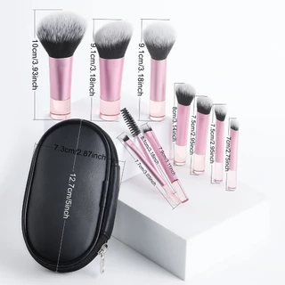 ชุดแปรงแต่งหน้า 10 ชิ้น สไตล์เกาหลี ขนนุ่ม พร้อมกล่องเก็บ จำเป็นสำหรับมือใหม่