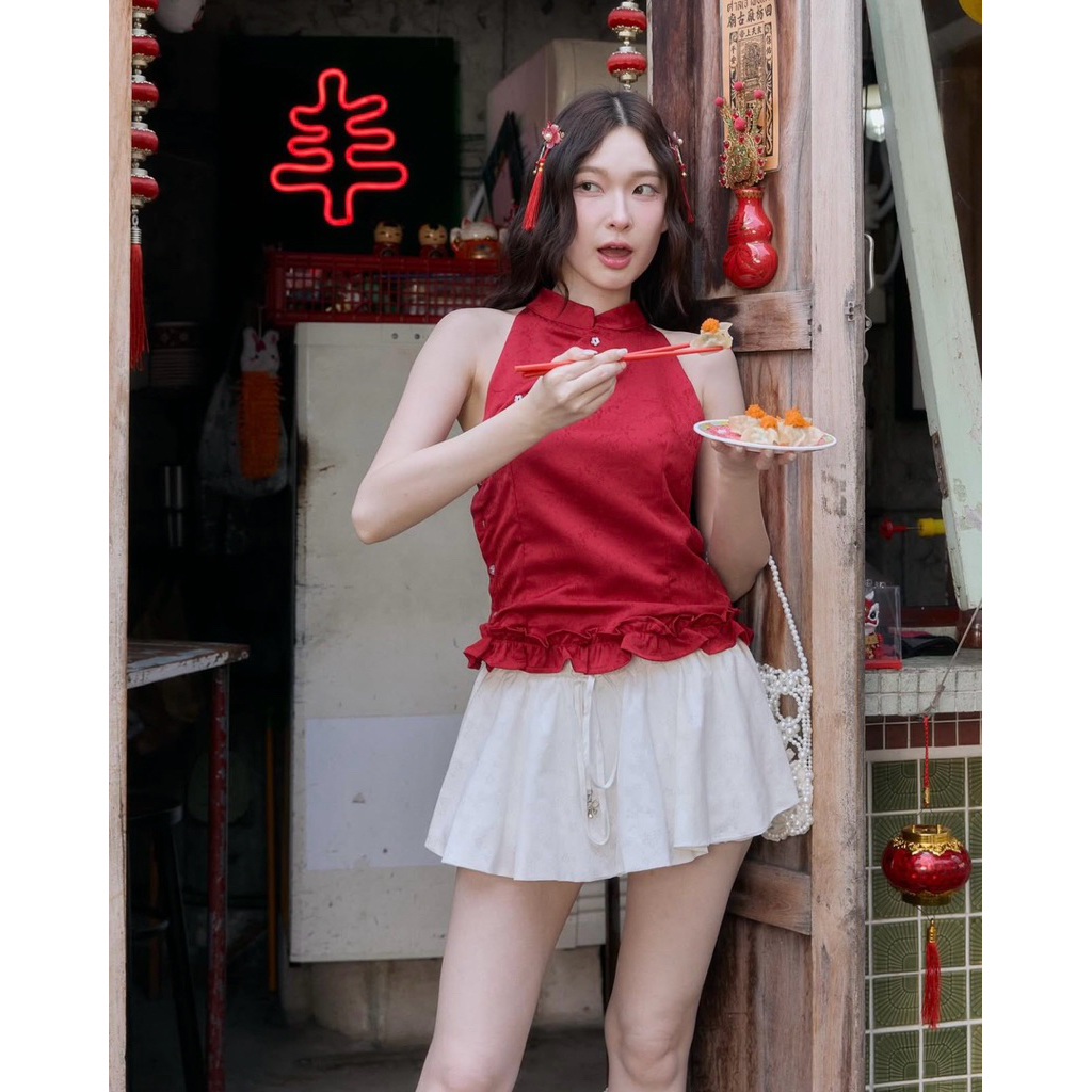 DAILYLOOK.SM  ชุดเซต เสื้อ+กระโปรง ตรุษจีน 🧧