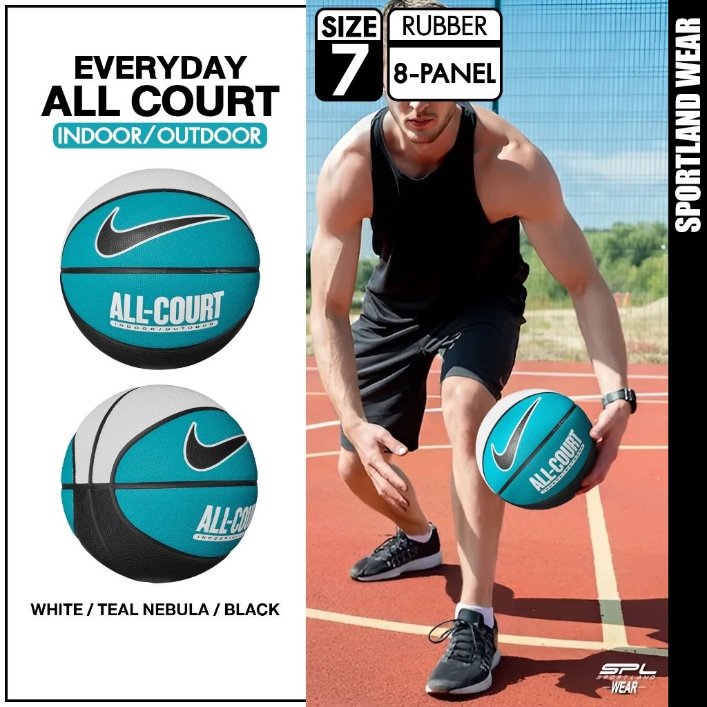 [ลิขสิทธิ์แท้] Nike ลูกบาสเกตบอลยาง Everyday All Court 8P เบอร์ 7 N.100.4369.110 (1500)
