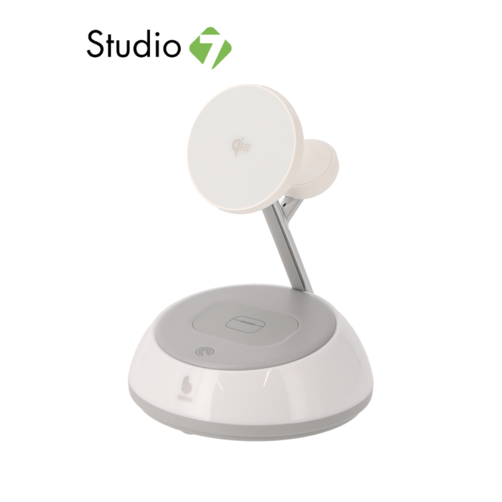 ที่ชาร์จไร้สาย Blue Box 3-in-1 Magnetic Qi2.0 AuraGlow White (BB-WS02) by Studio7
