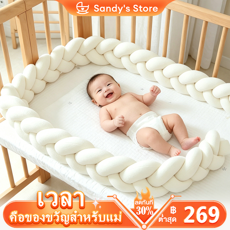 ที่นอนกั้นเด็ก ลวดลายเกลียวผ้าฝ้ายแท้ พับได้ตามใจ ปรับรูปทรงได้ปลอดภัยสำหรับทาร