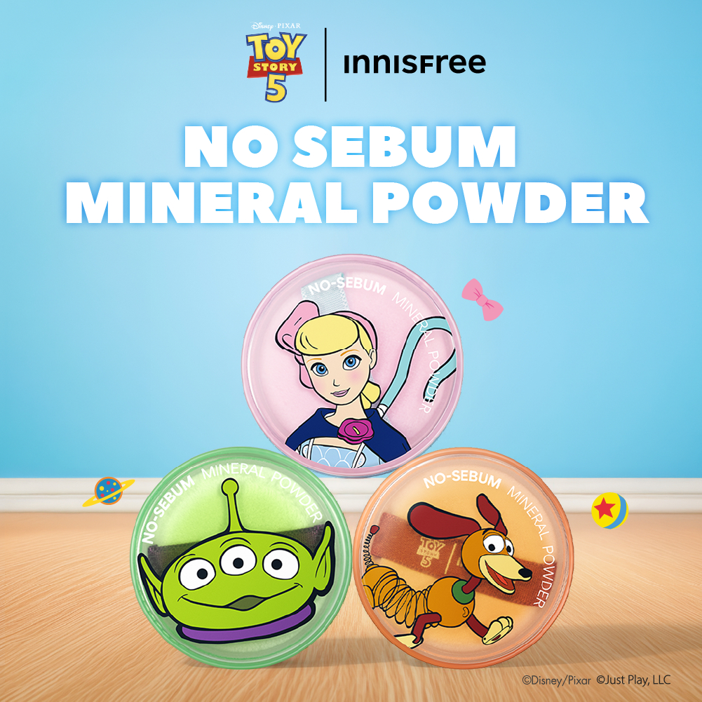 [Toy Story]  Innisfree No Sebum Mineral Powder (5g. x3) แป้งฝุ่นคุมมัน เซ็ต 3 ชิ้น