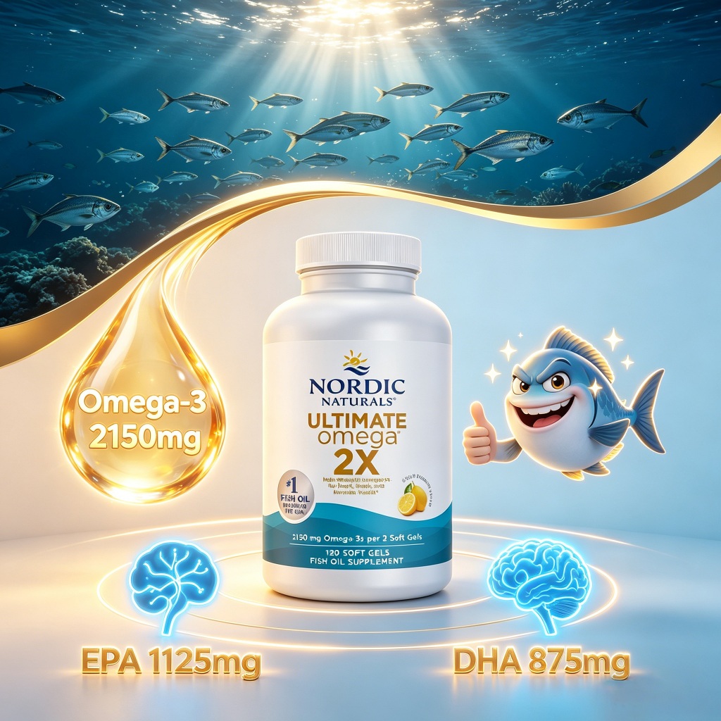 Nordic Naturals น้ำมันปลา Omega-3 รสเลมอน ไม่มีกลิ่นปลา อาหารเสริม EPA DHA