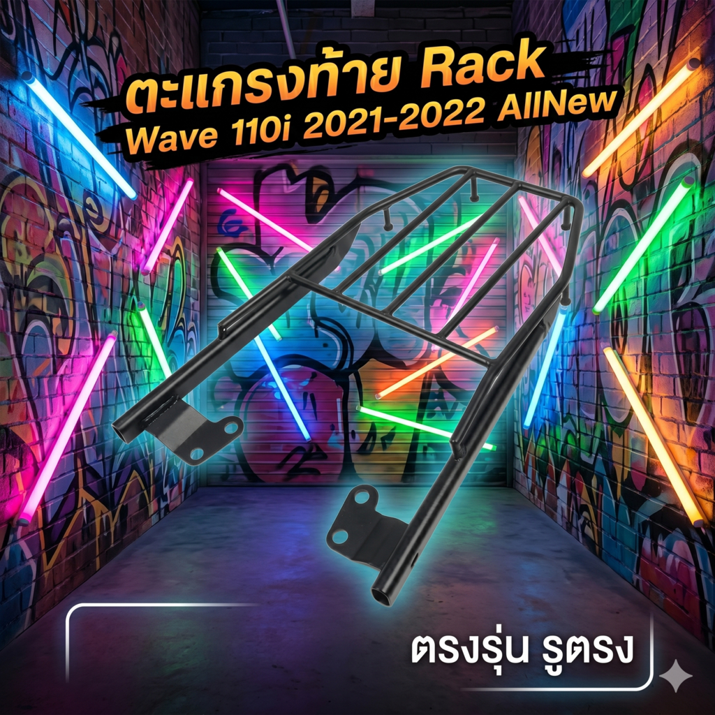 ตะเเกรงท้าย Rack Wave 110i 2021-2022 AllNew New  ใหม่ เวฟ 110i LED 2021-2022+ตัวใหม่สุด