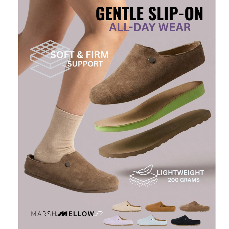 GENTLE SLIP ON -  MARSHMELLOW รองเท้าพื้นนุ่มใส่ง่าย แมตช์ได้ทุกสไตล์