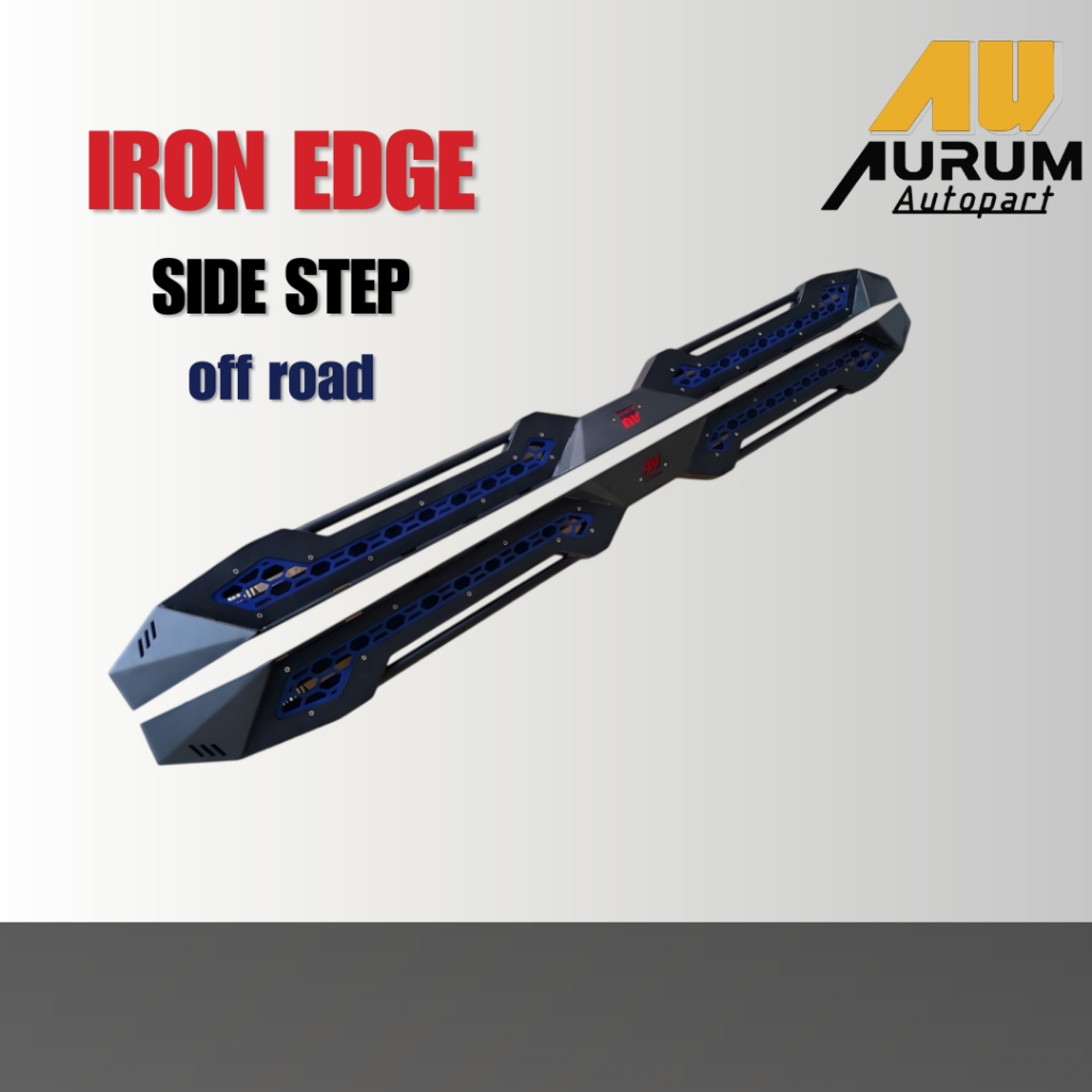 บันไดข้างรุ่น IRON EDGE บันไดข้างเหล็กออฟโรดของใหม่100% (สามารถเปลี่ยนสีตะแกรงได้)