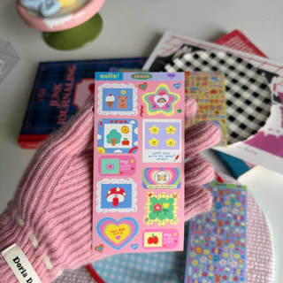 สติกเกอร์PP 3x5 นิ้ว ไดคัท soqstuff ลอกออกแปะได้เลย สติกเกอร์ PP
