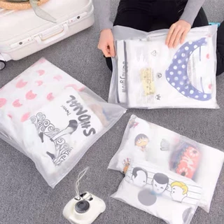 ถุงซิปล็อคเก็บเสื้อผ้า ซิปรูด ขุ่น สำหรับแพ็คเสื้อผ้า ใส่ของ(แพค 100 ใบ)