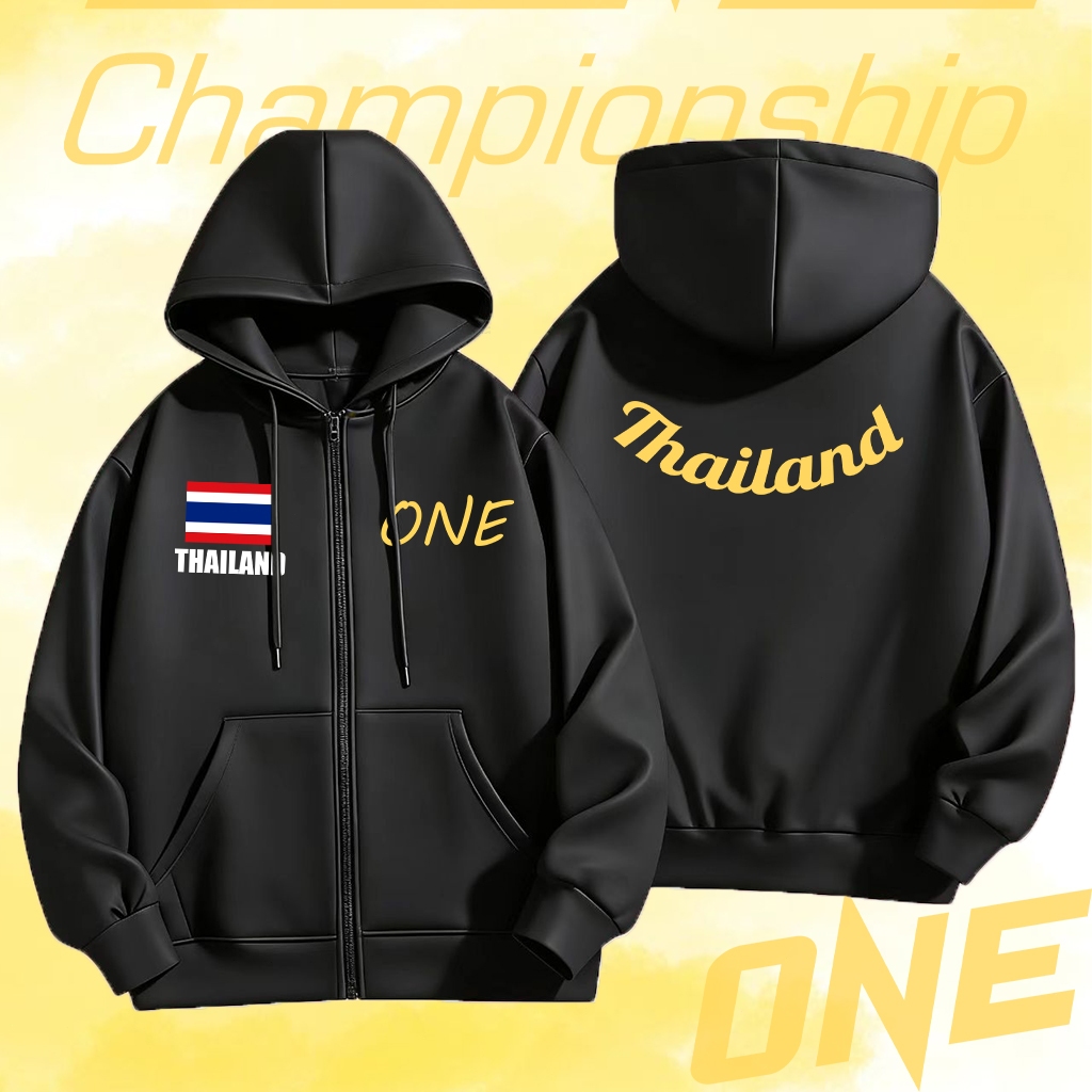 เสื้อคลุมซิป " ONE Fighting Championship " Nabil Anane Cool Zippered Hoodie  ฤดูร้อนสบาย ๆ Breathabl