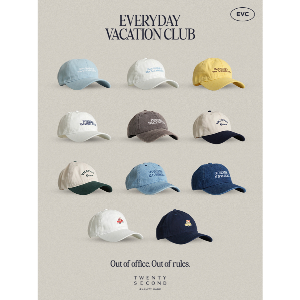 TWENTYSECOND หมวกแก็ปผ้าคอตต้อน รุ่น Everyday Vacation Club Cap ll