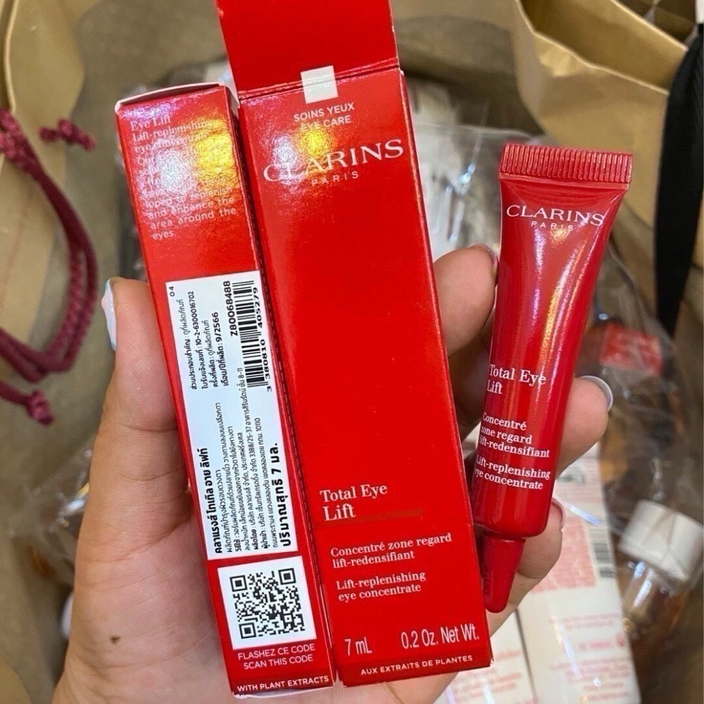 👁️ อายครีมที่ดีที่สุด Clarins Total Eye Lift  ❤️‍🩹ขนาด 7 ml (ครึ่งหนึ่งไซส์ขาย) #สคบ