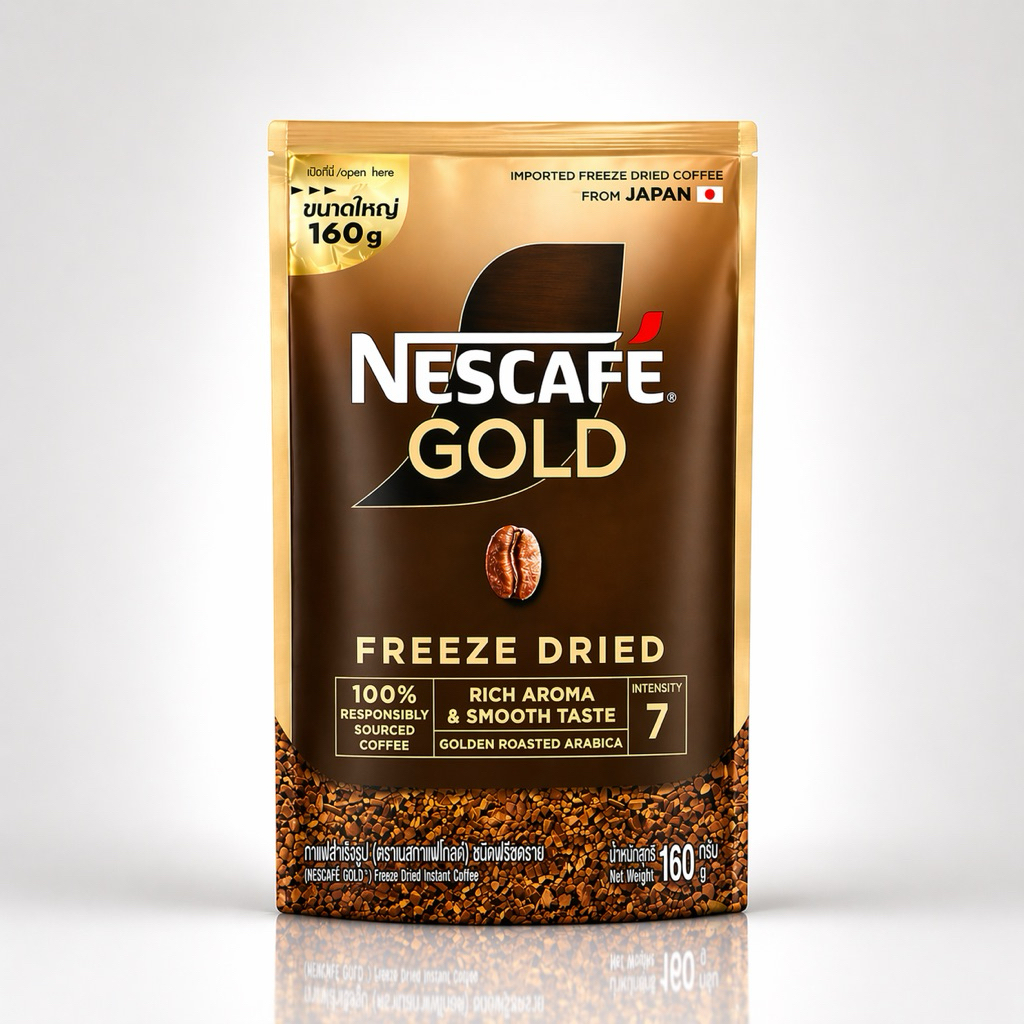 Nescafe Gold Rich and Smooth เนสกาแฟโกลด์  2ขนาดให้เลือก 100 หรือ 160 กรัม