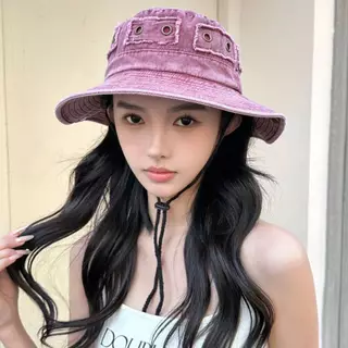 หมวกบักเก็ต สไตล์ญี่ปุ่น ตะวันตก คาวบอย สําหรับตกปลา เดินป่า ตั้งแคมป์(มี7สี)KK