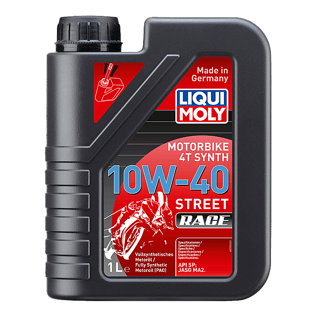 Liqui Moly น้ำมันเครื่อง street race 4T synth PAO 5W40 10W40 10W50 10W60 Motor Bike 4T 1L 1 ลิตร มอเ