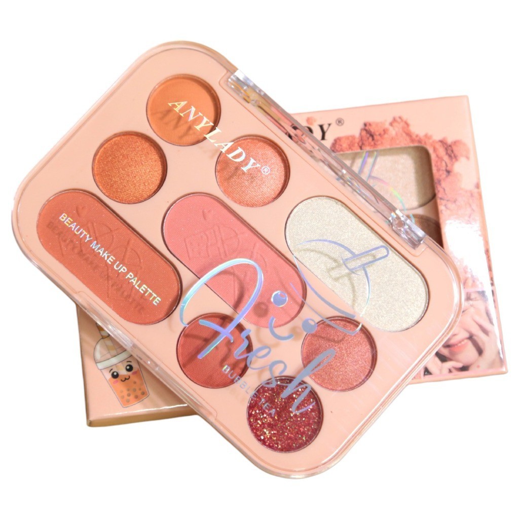 ส่งเร็วค่ะ พาเลตต์แต่งหน้ามัติฟังชั่น อายแชโดว์+บลัชออน+ไฮไลท์ ANYLADY EYESHADOW & BLUSHER No.8131