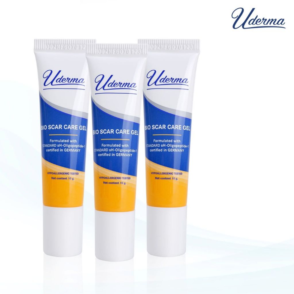 [Proแพ็ค 3 ชิ้น] Uderma Bio Scar Care Gel 10g ยูเดอร์มา ไบโอ สการ์ เจล  ลดรอยแดง รอยดำ รอยสิว