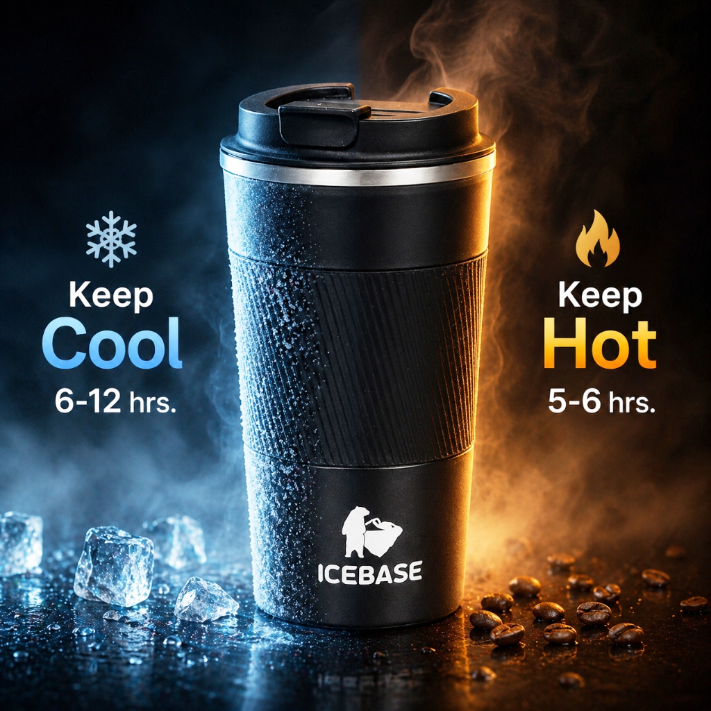 แก้วเก็บอุณหภูมิ ICEBASE สำหรับ Coffee ใส่กาแฟ 17 Oz. (510ML.) เก็บได้ทั้งร้อน-เย็น รุ่น SUIT รหัส VL-502 ราคา ถูกที่สุด ดีลบีเคเค แกลเลอรีภาพที่ 2