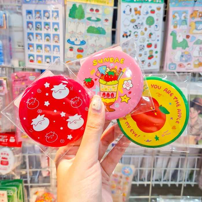 🩰มีลายใหม่ด้วยนะ!🩰Pocket Mirror กระจกรวมลาย Food & Friends พกง่าย น่ารักทุกมุม✨[pleasenjoyy]
