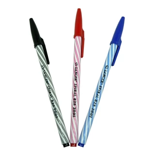 ปากกาลูกลื่น Lancer Spiral 825 หัว 0.5mm มีสีดำ แดง น้ำเงิน