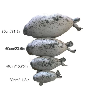 Seal Plush ของเล่น,ขนาดใหญ่ Chubby Blob Seal หมอน, อินเทรนด์ PP Cotton นุ่มน่ารักของขวัญสําหรับชายหญิงผู้ใหญ่