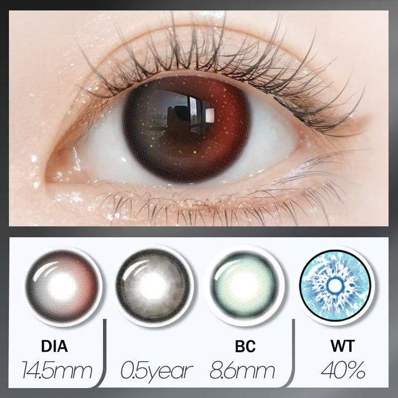 ✨👀 IDOLLENS ROZE AIRY (BLACK RED/BLACK GREEN/BLUE/BLACK) คอนแทคเลนส์รายครึ่งปี คอนแทคเลนส์เกาหลี