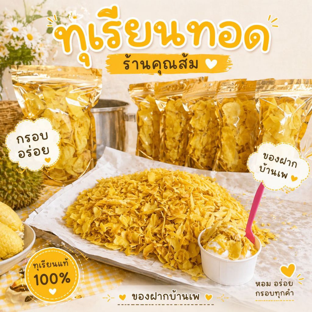 ทุเรียนทอด เกรดC ขนาด250กรัม *ล็อตใหม่*